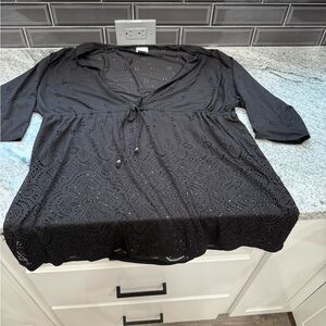 Dotti Black Eyelet Coverup